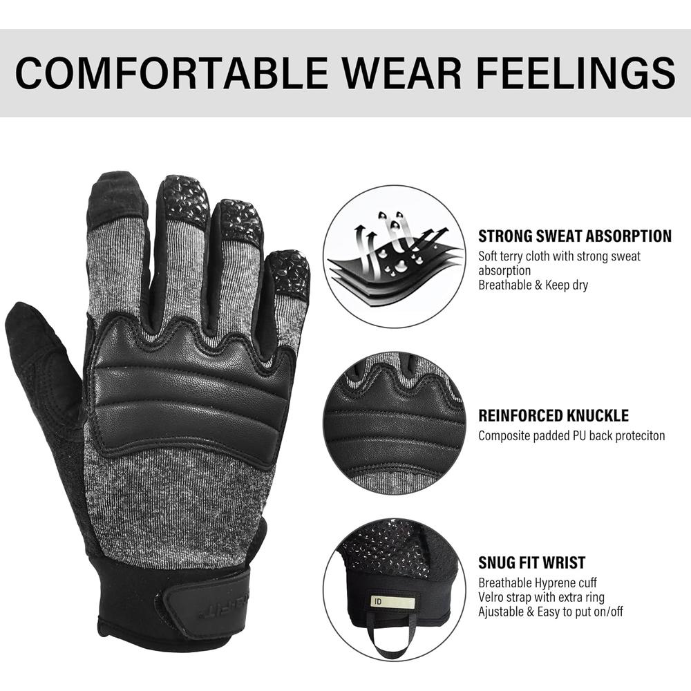 Generic Intra-FIT Police Search Gloves, Needle Puncture Resistant Police Duty Gloves,Tactical Riot Gloves, 360&#194;&#176; Anti