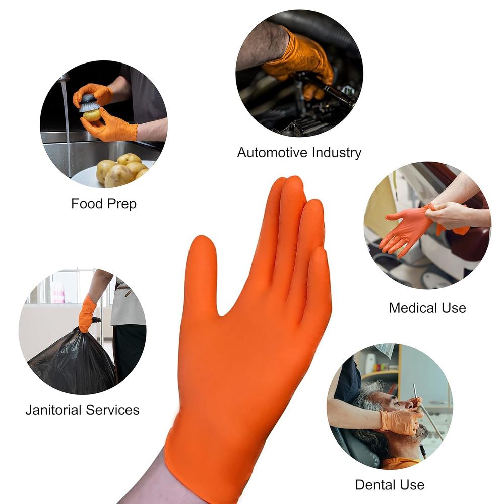 Generic VGuard A1EA62 Nitrile Gloves Disposable Gloves - Medium Size Box 100CT 6mil Powder Free Nitrile Gloves Box