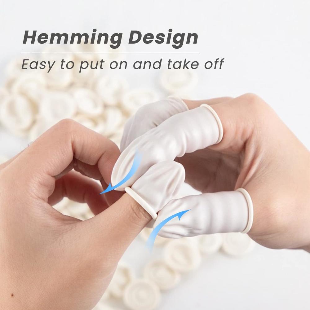 Generic Finger Cots, Inartato Latex Finger Protectors Rubber Finger Tips Sleeves Toes Gloves Multi-Used for Handmade, Beauty Nail, Tatt