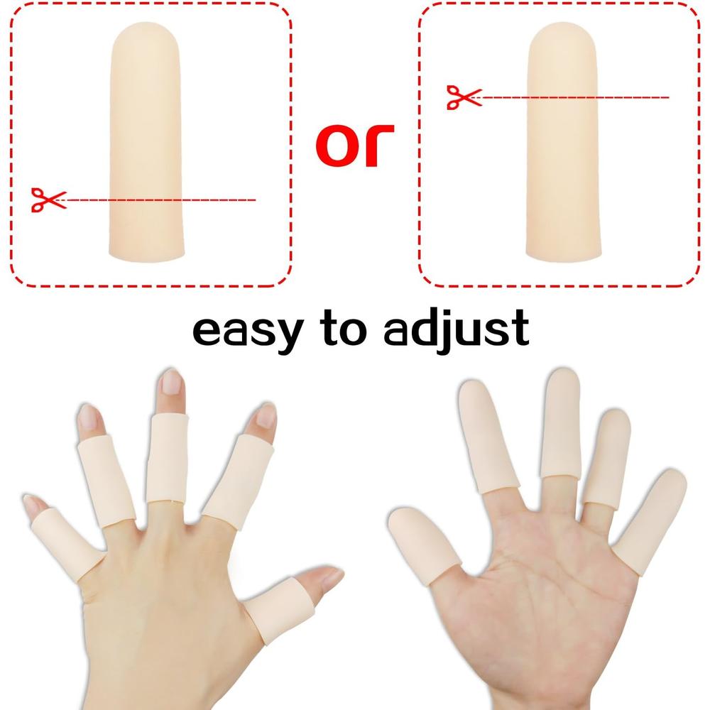 Generic Gel Finger Cots, Finger Protector Support(14 PCS) NEW MATERIAL Finger Sleeves Great for Trigger Finger, Hand Eczema, Finger Cra