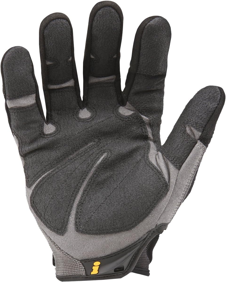 Ironclad Heavy Utility Work Gloves HUG, High Abrasion Resistance, Performance Fit, Durable, Machine Washable, Black