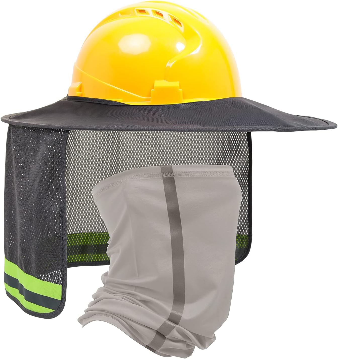Tccfcct Hard Hat Sun Shade Full Brim Mesh Neck Sun Shield High Visibility Sun Visor Neck Protection And Bandana Headband Face Scarf Tccfcct Hard Hat Sun Shade Full Brim Mesh Neck Sun Shield High Visibility Sun Visor Neck Protection And Bandana Headband Face Scarf