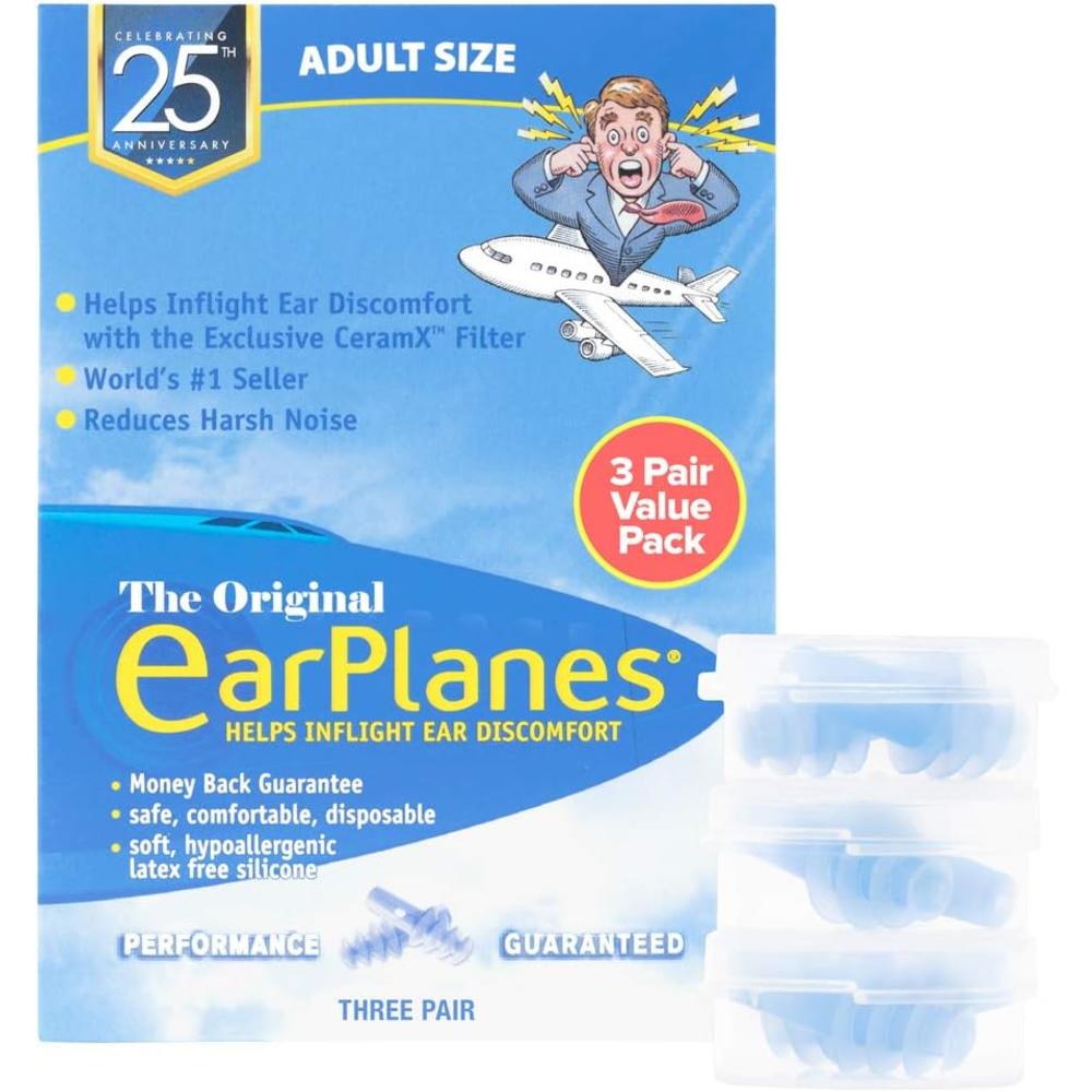 Generic New Super Soft Adult EarPlanes&#194;&#174; Ear Plugs Airplane Travel Ear Protection 3 Pair