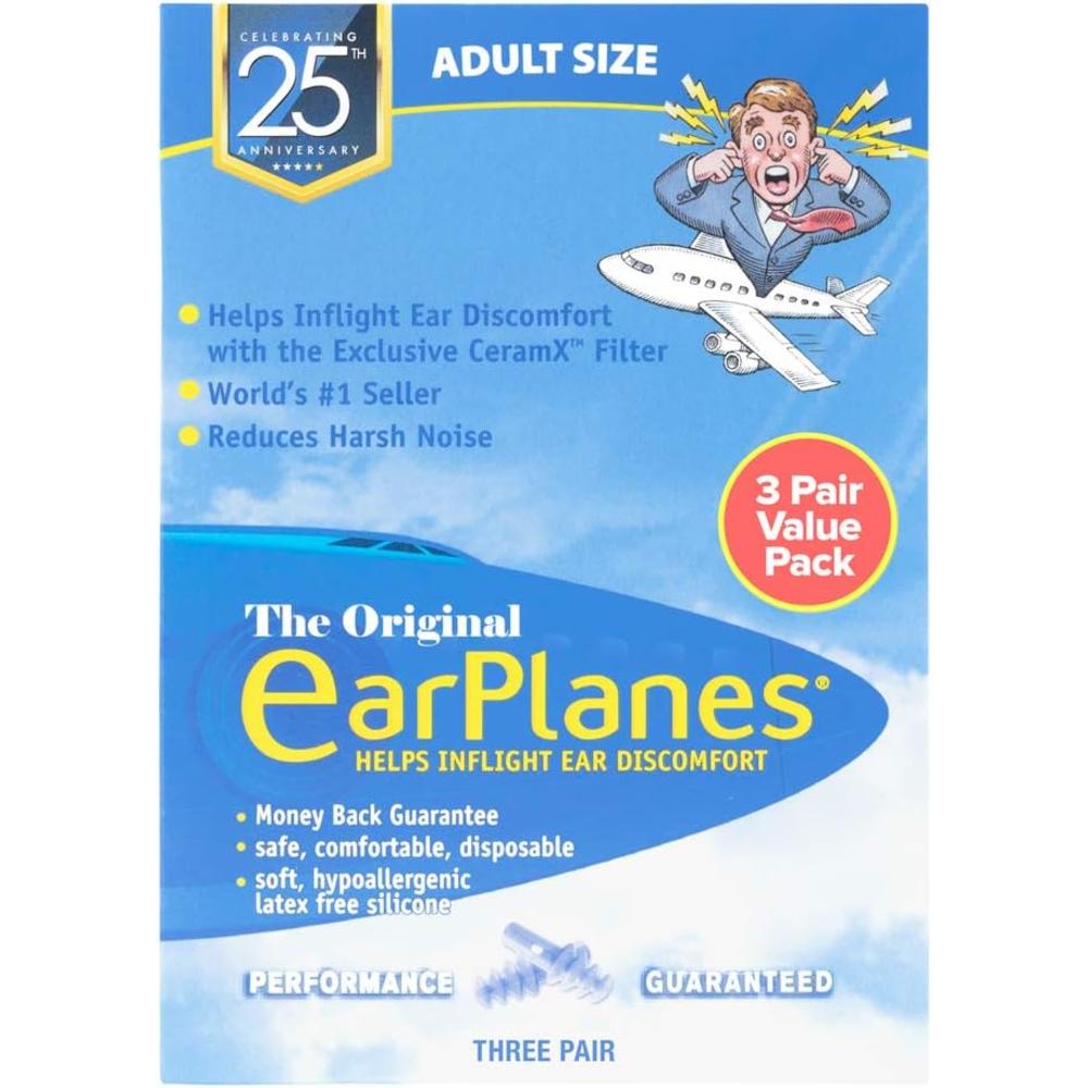 Generic New Super Soft Adult EarPlanes&#194;® Ear Plugs Airplane Travel Ear Protection 3 Pair
