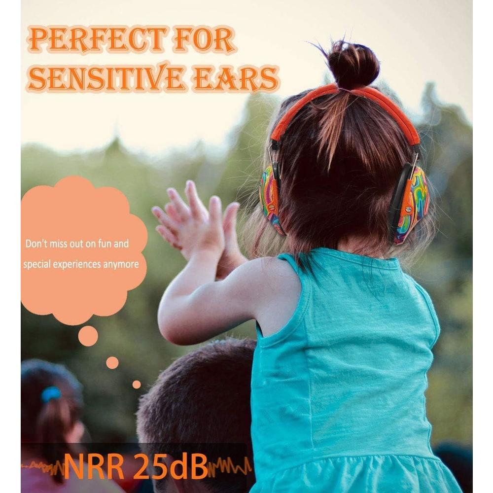 PROHEAR 032 Kids Ear Protection - Noise Cancelling Headphones Ear Muffs for Autism, Toddlers, Children - Orange