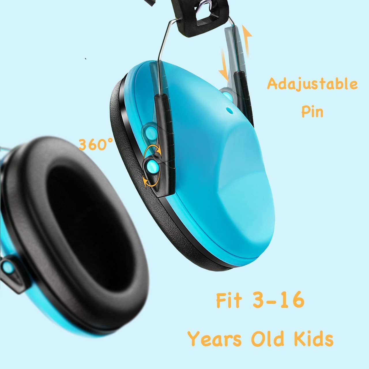 Generic Noise Cancelling Headphones for Kids, Toddler Kid Ear Protection 26dB, Adjustable Noise Cancelling Ear Muffs for 3-16 Years, Ea