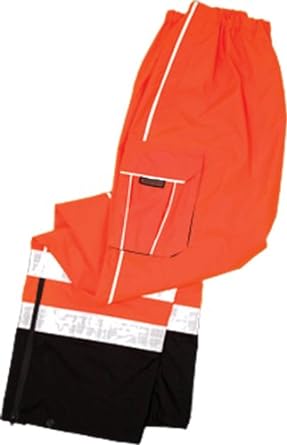 Generic Kishigo RWP107 Brilliant Series High-Viz Rainwear Pant, Fits Small and Medium, Orange