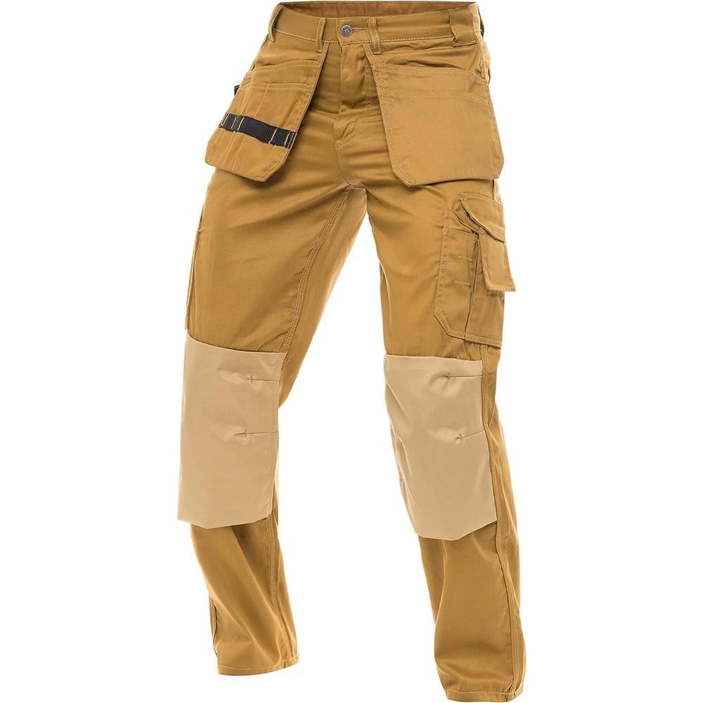 Generic FASHIO FF Mens Cordura Pants Carpenter Construction Utility Tool Pockets Heavy Duty Knee Reinforced Work Wear Safety Trousers