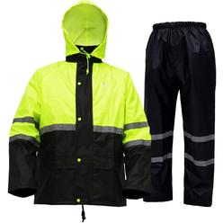 Generic Rain suit, High Visibility Reflective Safety Jacket, Lightweight Rain Gear, Waterproof Rain Jacket with Pants