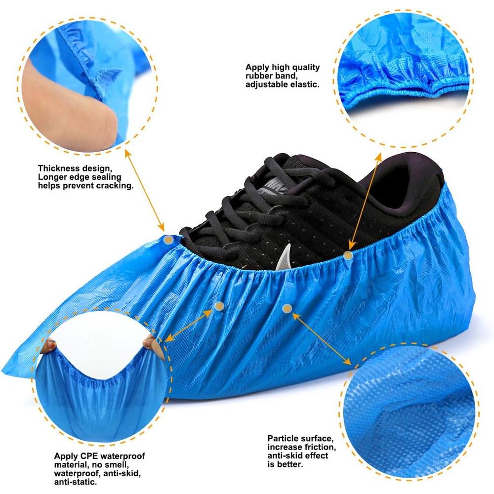 OGUNUOKI Shoe Covers Disposable Recyclable -100 Pack(50 pairs) 15.7'' Hygienic Shoe