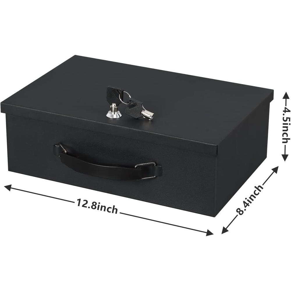 Kyodoled Fireproof Document Box with Key Lock,Safe Storage Box for Valuables,Fire Resistance Security Chest,Fireproof Box for Documents,