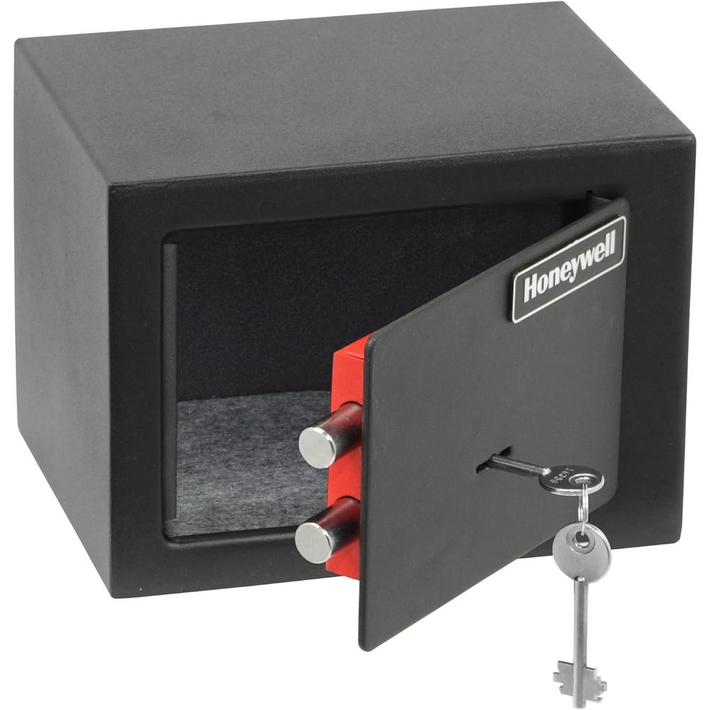 Honeywell 5002 Small Steel Security Safe with Key Lock, 0.19 Cu Ft