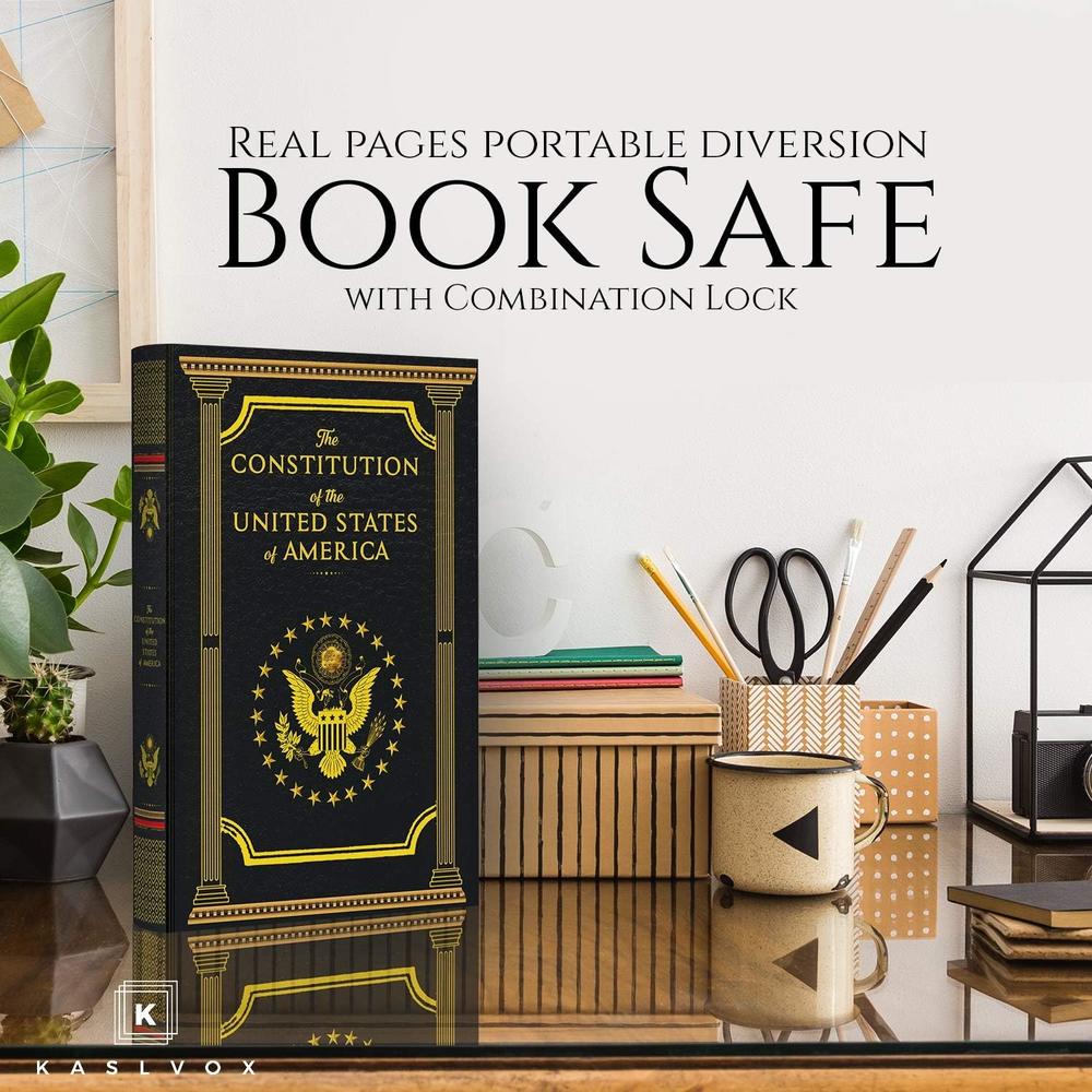 Generic Real Pages Portable Diversion Book Safe - Hollowed Out Book with Hidden Secret Compartment for Jewelry, Money and Cash (The Con