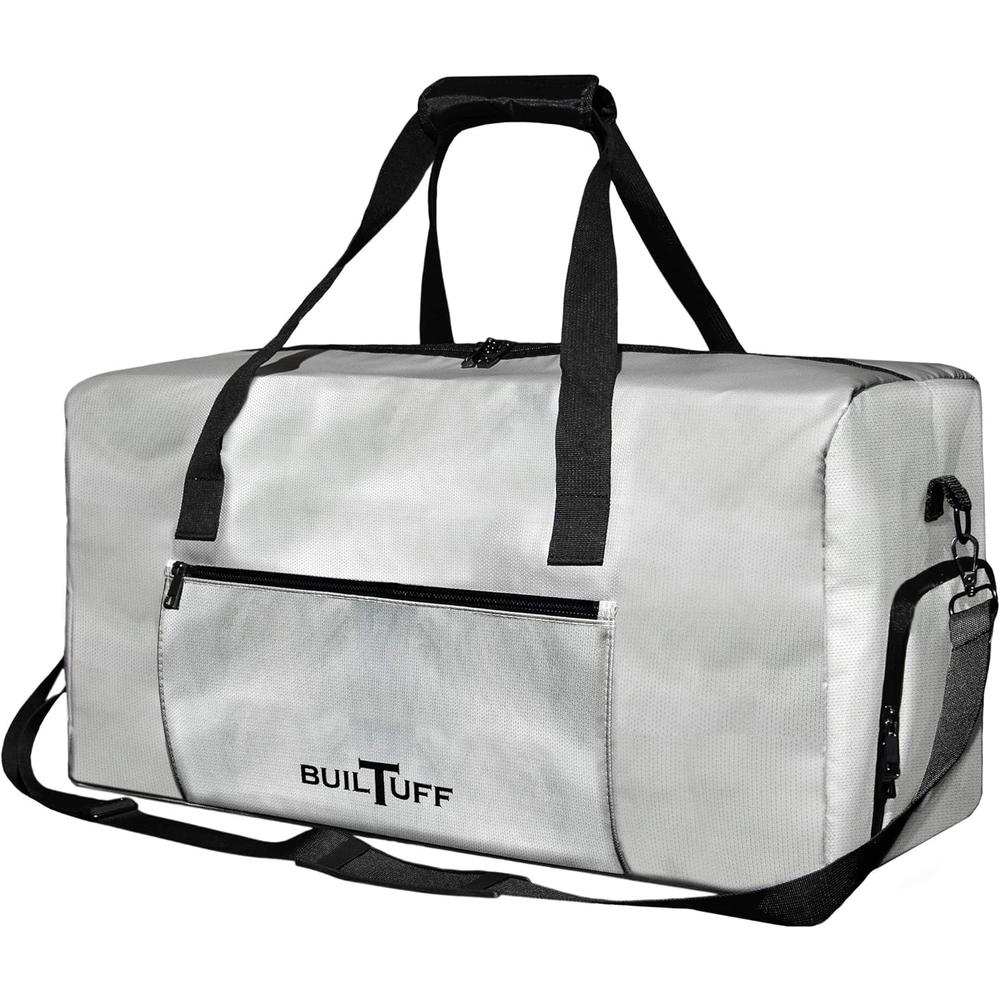 Builtuff Fireproof and Waterproof Duffel Bag, Extra Large Fireproof Bag for Valuables, Fireproof Safe Storage Bag (Grey)