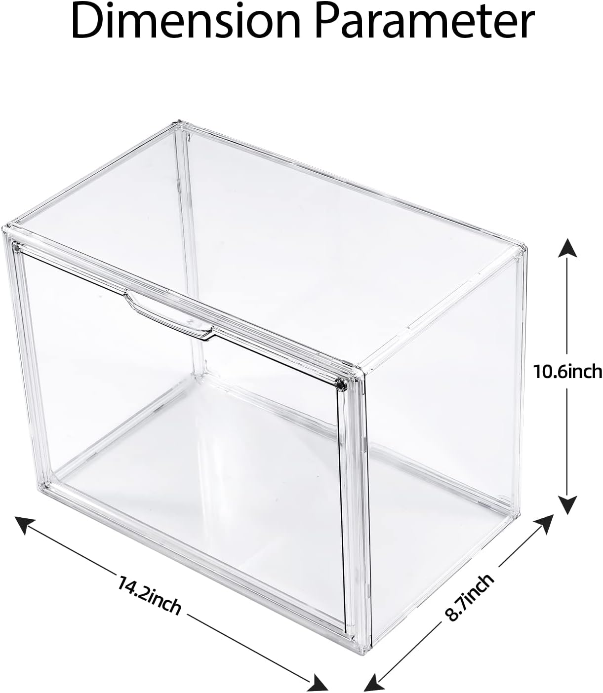 starogegc 3Pack Clear Plastic Handbag Storage Organizer for Closet, Acrylic Display Case for Handbag and Purse, Luxury Stackable Magnetic