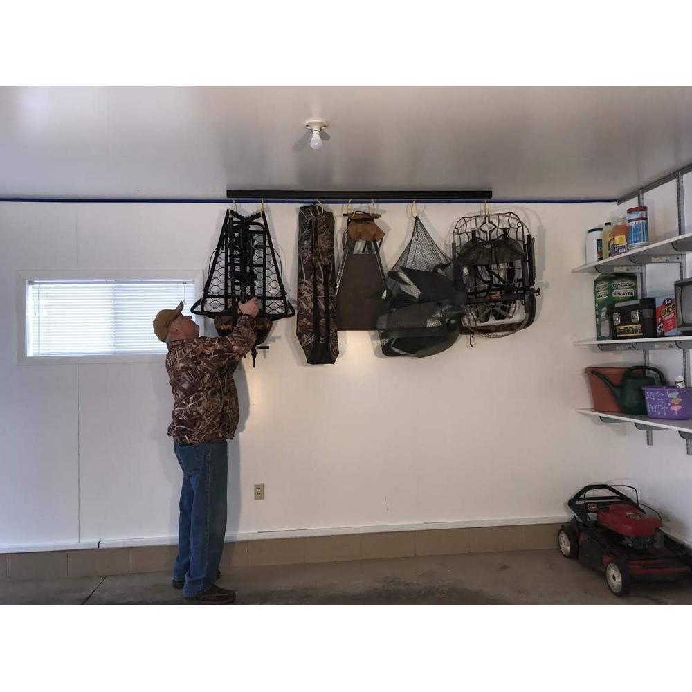 Generic Titan Track Adjustable Overhead Garage Ceiling Storage Rack (74" Length) Plus 1 additional hook per track free