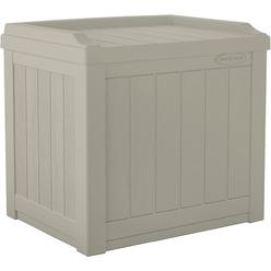 Suncast 22-Gallon Small Deck Box-Lightweight Resin Indoor/Outdoor Storage Container and Seat Cushions and Gardening Tools Store Items o