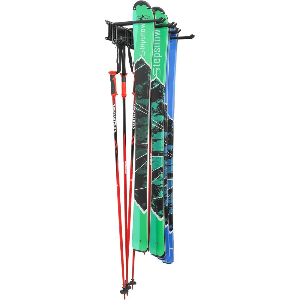 RaxGo Ski Wall Rack, Holds 4 Pairs of Skis