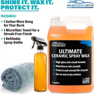 Relentless Drive Car Wax Kit (Gallon) - Wet or Waterless Ceramic Wax