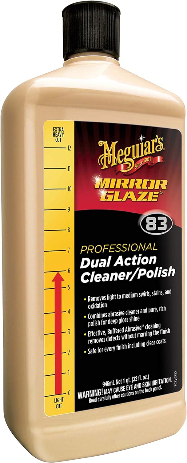 Meguiars M8332 Mirror Glaze Dual Action Cleaner Polish, 32 oz.
