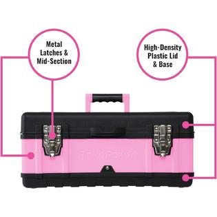 Pink Power Pink Tool Box for Women - 18 Small Metal