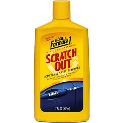 Formula 1 Scratch Out Car Wax Polish Liquid (7 oz) - Car Scratch Remover for All Auto Paint Finishes - Polishing Compound for Moderate Sc