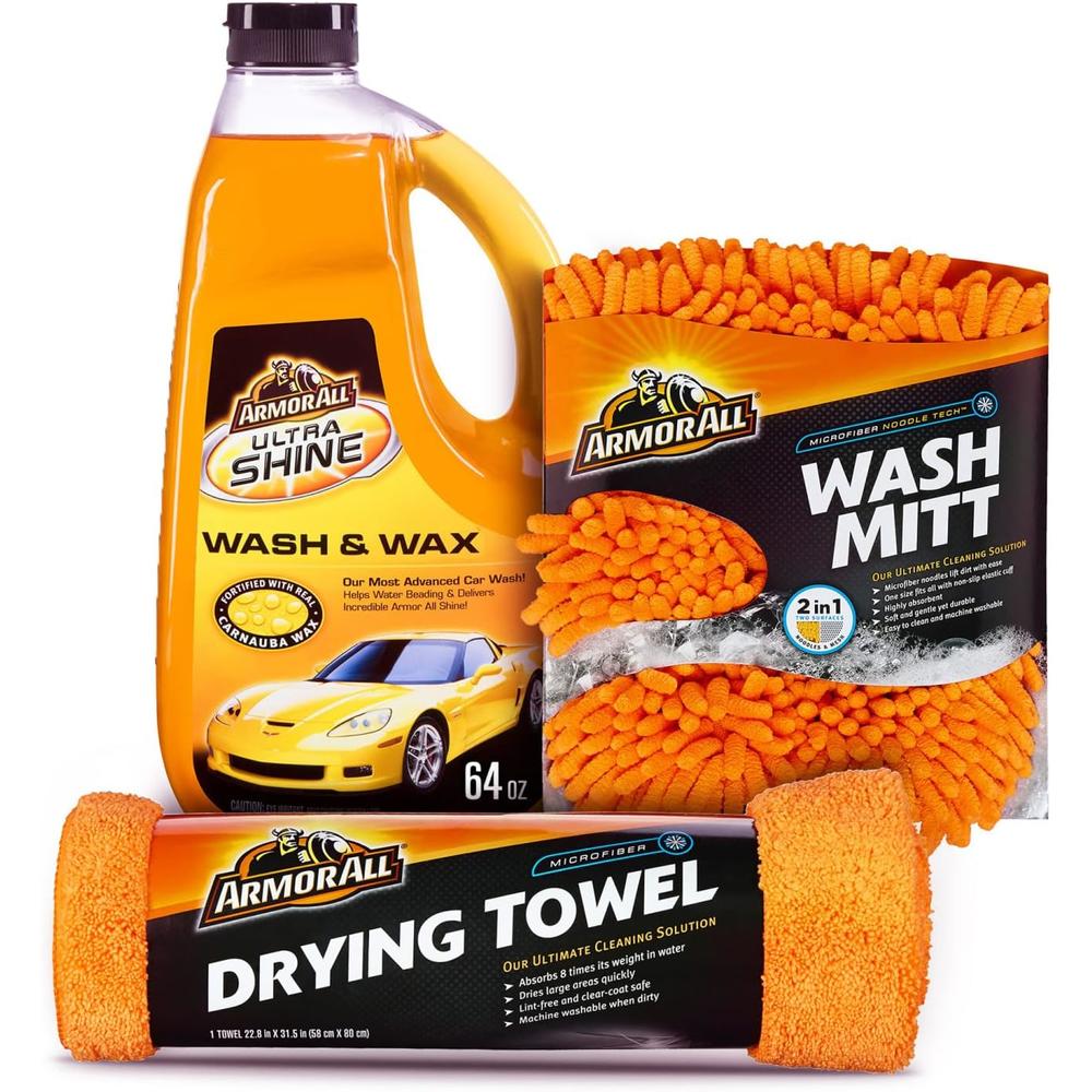 Armor All Car Wash Kit , Includes Car Wash Soap, Wash Mitt