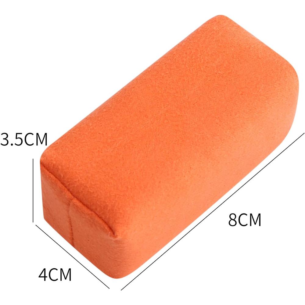 Sollarisy Car Detailing Suede Sponge Applicator Rectangle Applicator Pads Ceramic Coating Applicator Sponge for 8x4x3.5cm