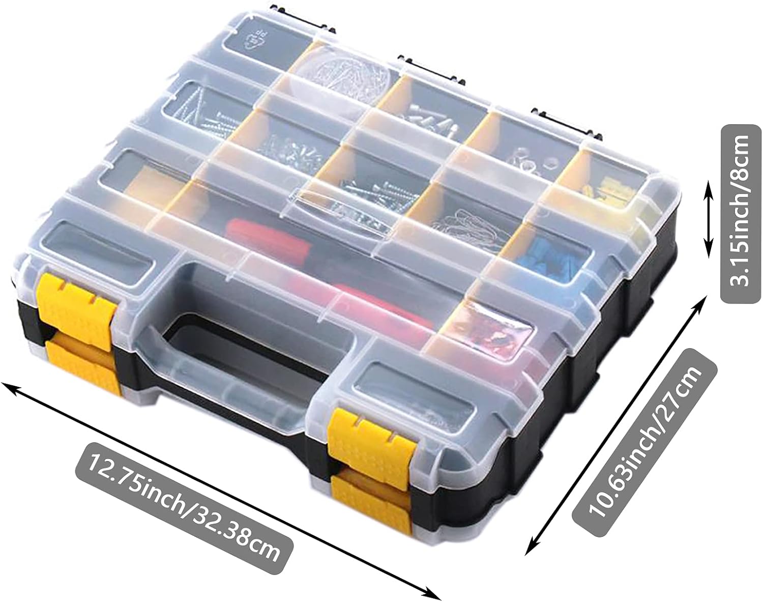 Husky 12-inch 34 Compartment Double Sided Small Parts Organizer