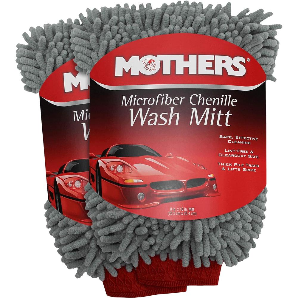 MOTHERS Premium Chenille Car Wash Mitt - Scratch