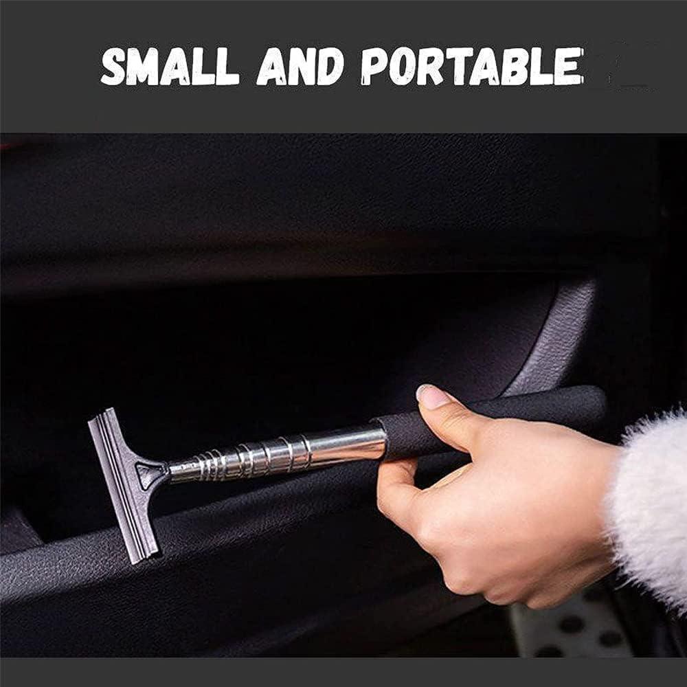 AWMSKONG Retractable Rear-View Mirror Wiper Snow Brush and Ice Scraper,Car Snow Scraper and Brush Shovel,Extendable Snow Brush with Sque