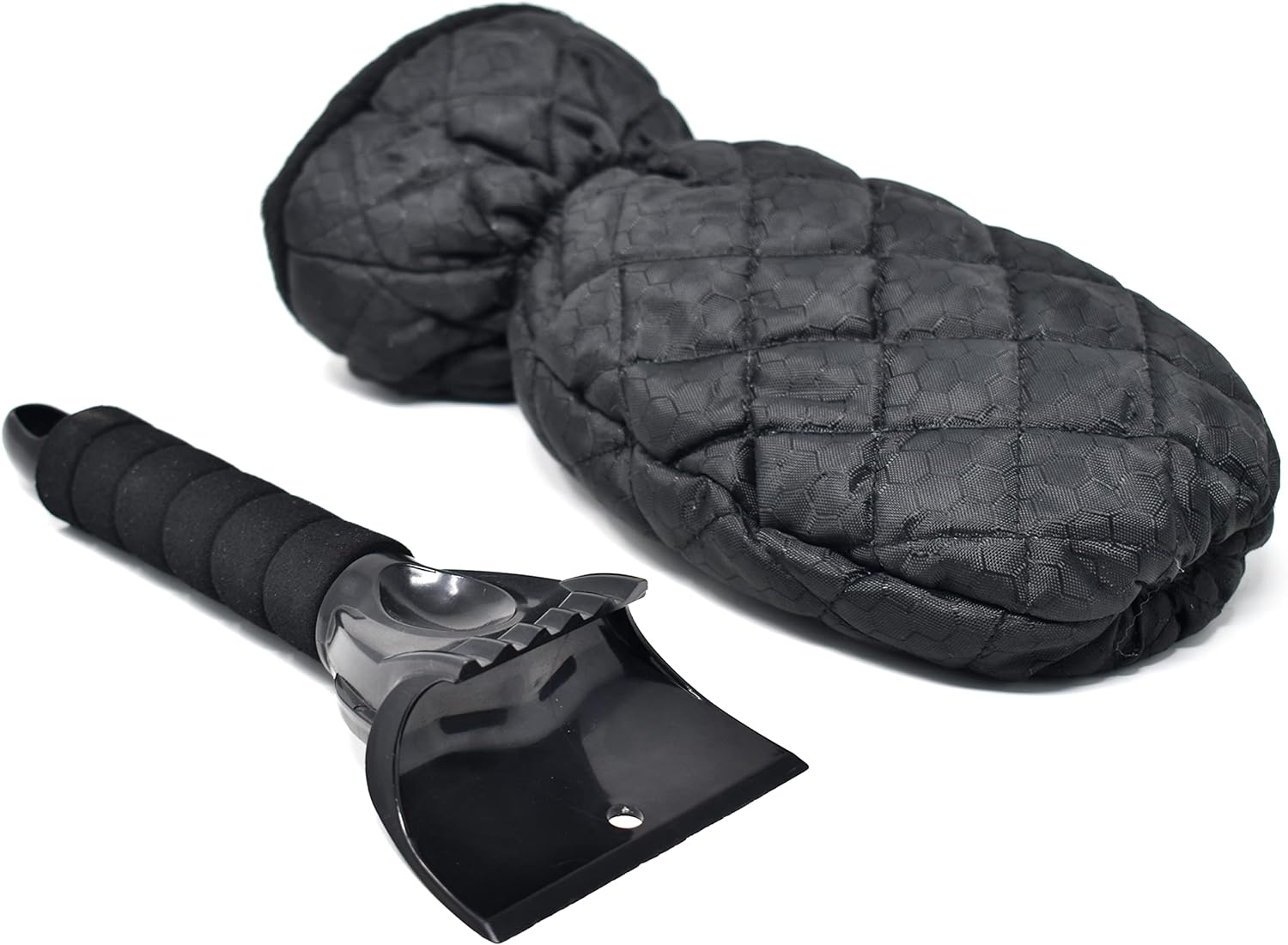 Generic EcoNour Ice Scraper Mitt for Car Windshield | Waterproof Warm Glove with Thick Fleece Lining | Windshield Scraper for Ice and S