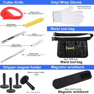 Zanch Tool Waist Bag Kit Car Window Tint Tool Kits Vinyl Wrap