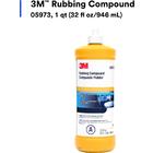 3M Rubbing Compound, 05973, Liquid Formula, High Quality, 1 qt (32
