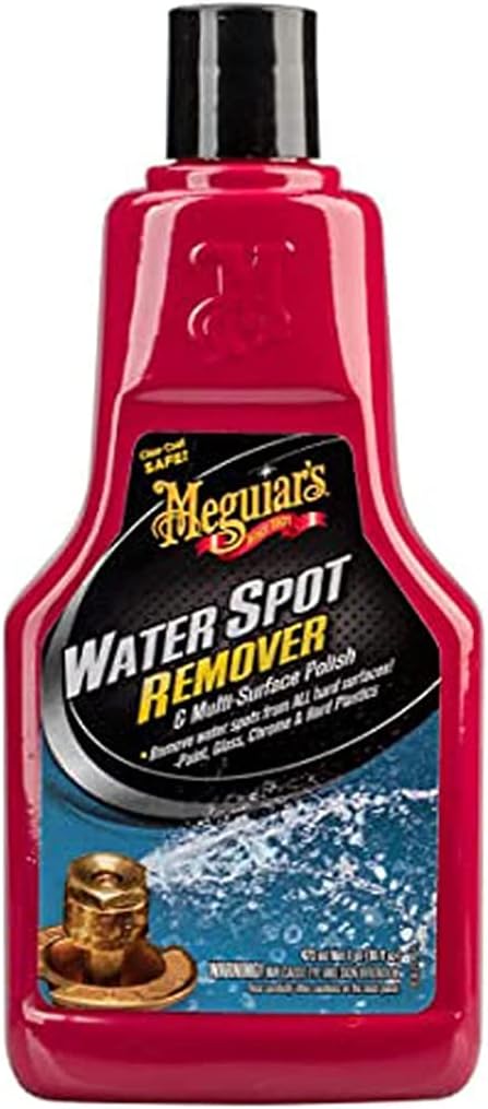 Meguiars A3714 Water Spot Remover - Water Stain Remover and Polish for All Hard Surfaces, 16 oz