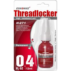 ESKONKE Red Threadlocker H-271 High Strength 0.4 Oz(12 ml) Lock Tight