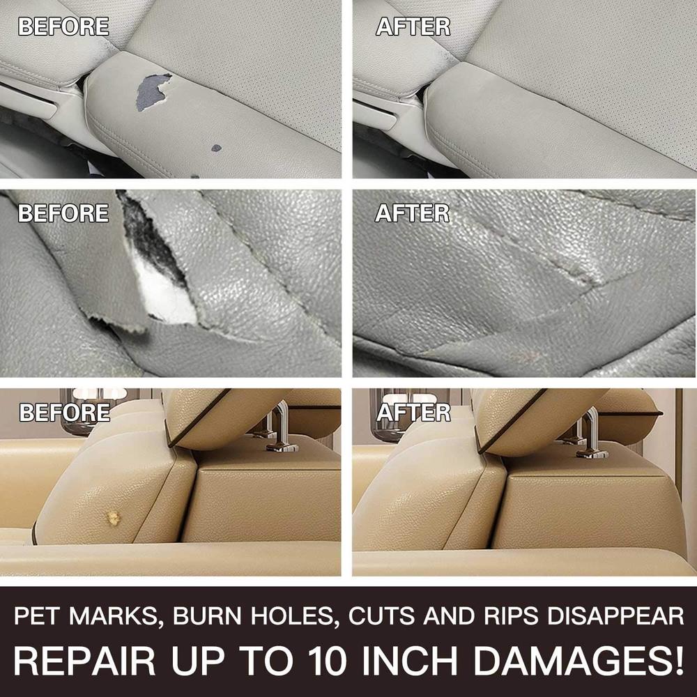ARCSSAL Neutral Color Leather Repair Kit for Furniture, Car Seats, Sofa,  Jacket and Purse. PU Leather Repair Paint Gel. Repair Tears