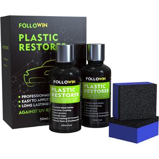 Generic Followin Plastic Restorer for Cars, Plastic Coating Exterior Black Trim Restorer, Ceramic Coating, Resists Water, UV Rays, Dirt