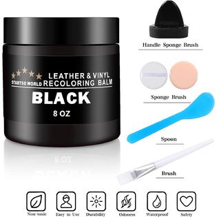 STARTSO WORLD Leather-Recoloring-Balm-Repair-Cream-Kit for Restoration  Black Couches, Sofa, Furniture Color Dye