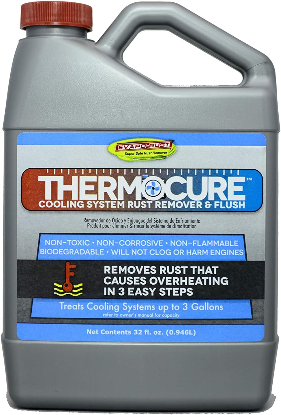 Thermocure CRC  Coolant System Rust Remover, 32 Oz, Rust Remover for Vehicle Cooling Systems, Removes Rust Scale and Deposits