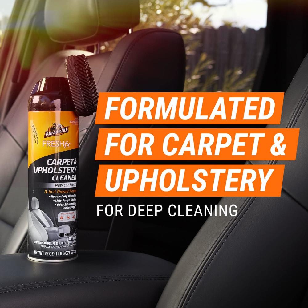 ARMORED AUTOGROUP Carpet and Upholstery Cleaner Spray by Armor All, Car Upholstery Cleaner for Tough Stains, 22 Fl Oz