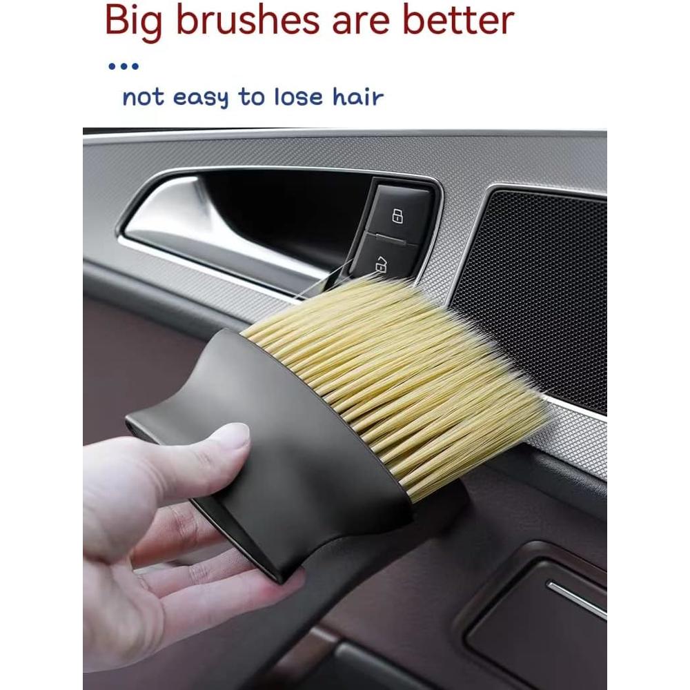 Cekaso Car Detailing Brushes,Long Hair Wide Handle Brushes Auto Interior Detail Cleaning Dust Removal Brush for Car Interior, Air Vent