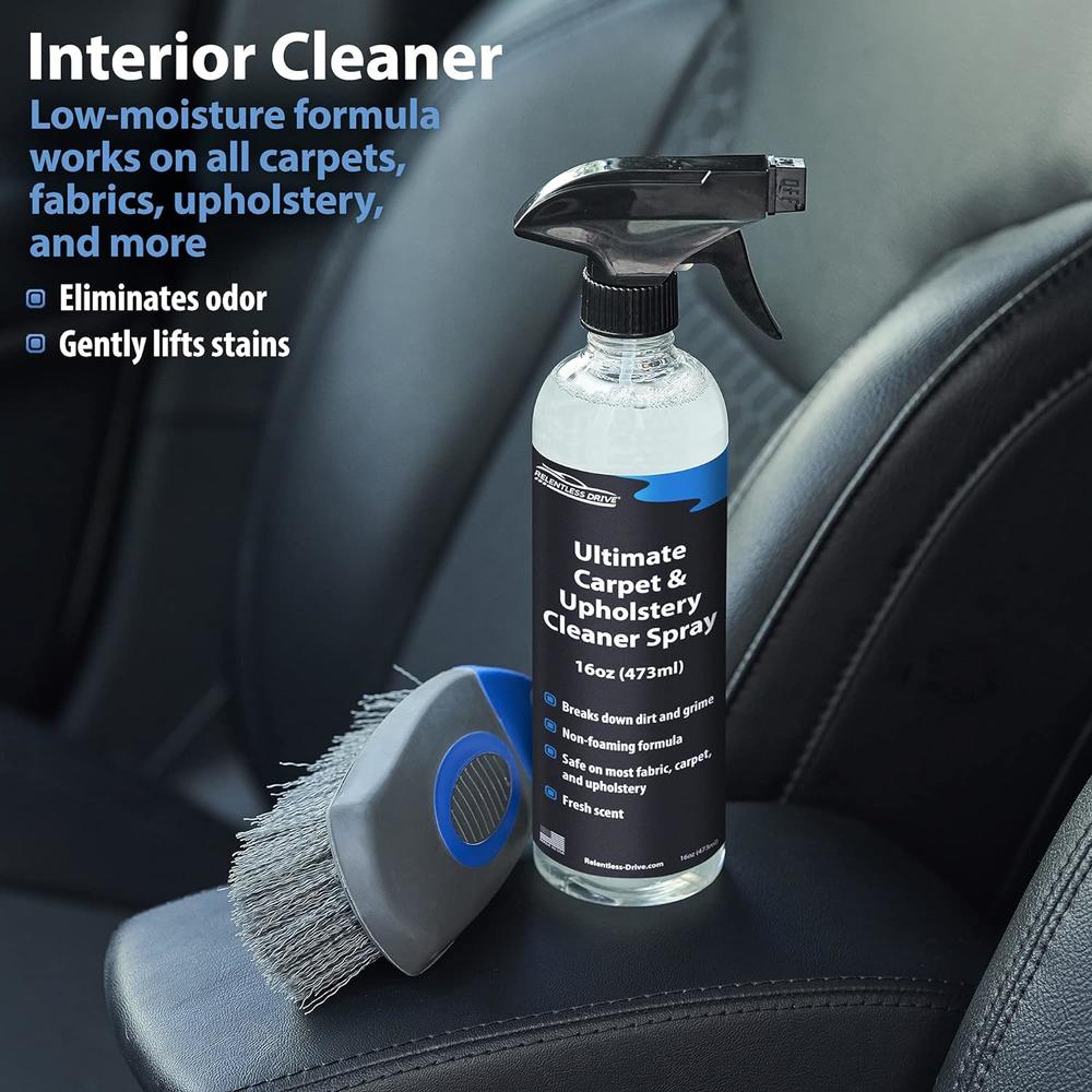Relentless Drive Car Upholstery Cleaner Kit - Car Fabric Cleaner Kit - Auto Carpet Cleaning Kit - Ultimate Carpet Cleaning Kit - Works Great on