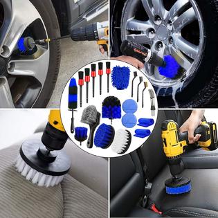Jaronx 20Pcs Car Wheel Tire Cleaning Brush Set, Car Detailing Kit