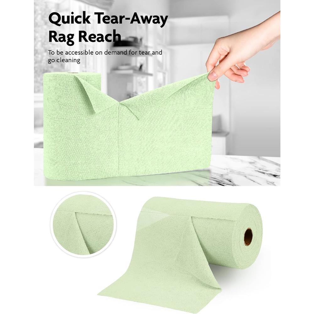 Fantasticlean Microfiber on a Roll Tear Away Cleaning Towels, Reusable and Washable Cloths, for Car, House, Garage or Kitchen, 12" x 12