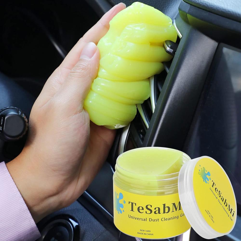 TeSabMi Cleaning Gel Car Accessories Car Cleaning Kit Car Detailing Kit Automotive Dust Car Crevice Cleaner Air Vent Interior Detail Re