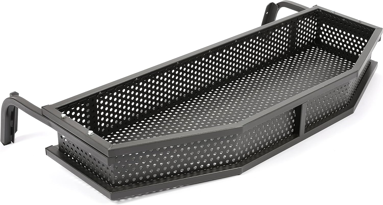 JMTAAT HECASA Front Cargo Basket Compatible with Yamaha G29 The Drive Golf Cart Gas OR Electric Black Steel Front Clays Goods Mesh Rac