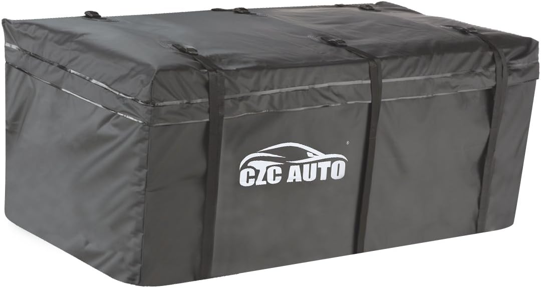 CZC AUTO Hitch Cargo Carrier Bag, 20 cu. ft Waterproof/Rainproof/Weatherproof Cargo Traveling Bag for Car Truck SUV Vans' Hitch Trays an