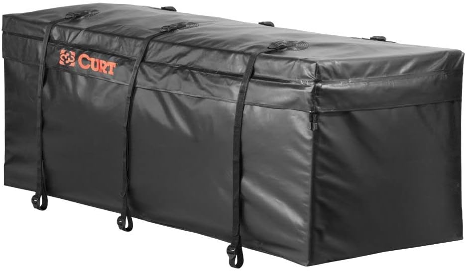 CURT 18210 56 x 18 x 21-Inch Weather-Resistant Black Vinyl Cargo Bag for Hitch Carrier