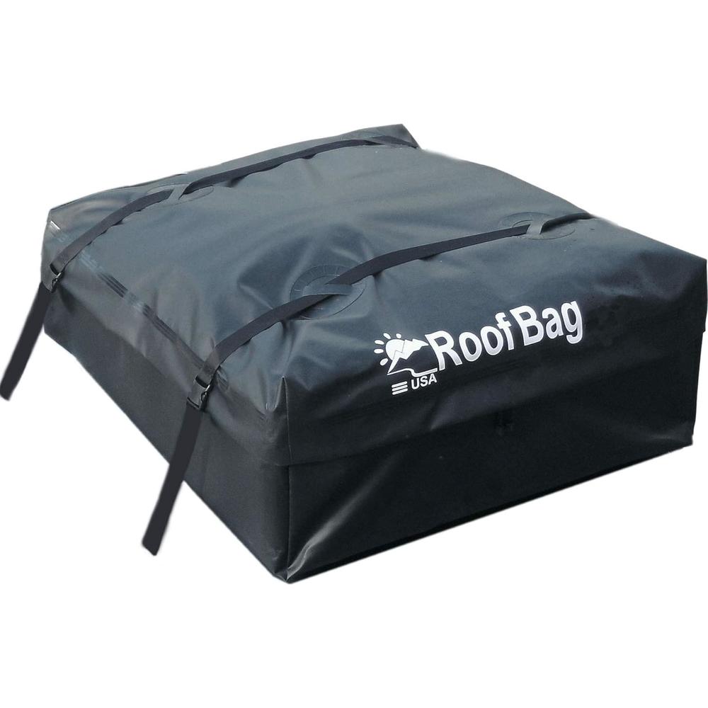 RoofBag Rooftop Cargo Carrier, Original Roof Bag Made in USA for Any Car Size with or Without Roof Rack. Waterproof Car Top Carrier 15